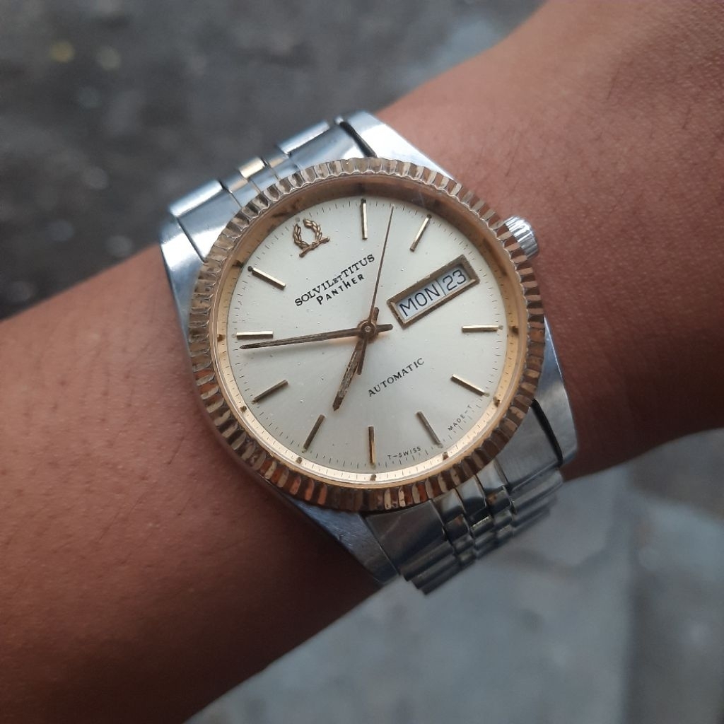 Jam Tangan Solvil et Titus Panther Automatic Swiss Vintage 100% Original