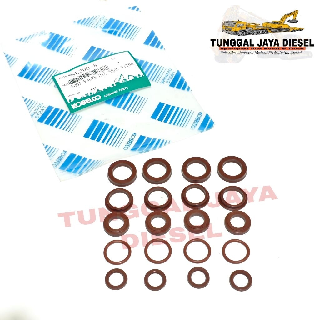 Seal Kit Pedal Kaki Viton Kobelco SK200-8 SK200 Sealkit Foot Valve VITON