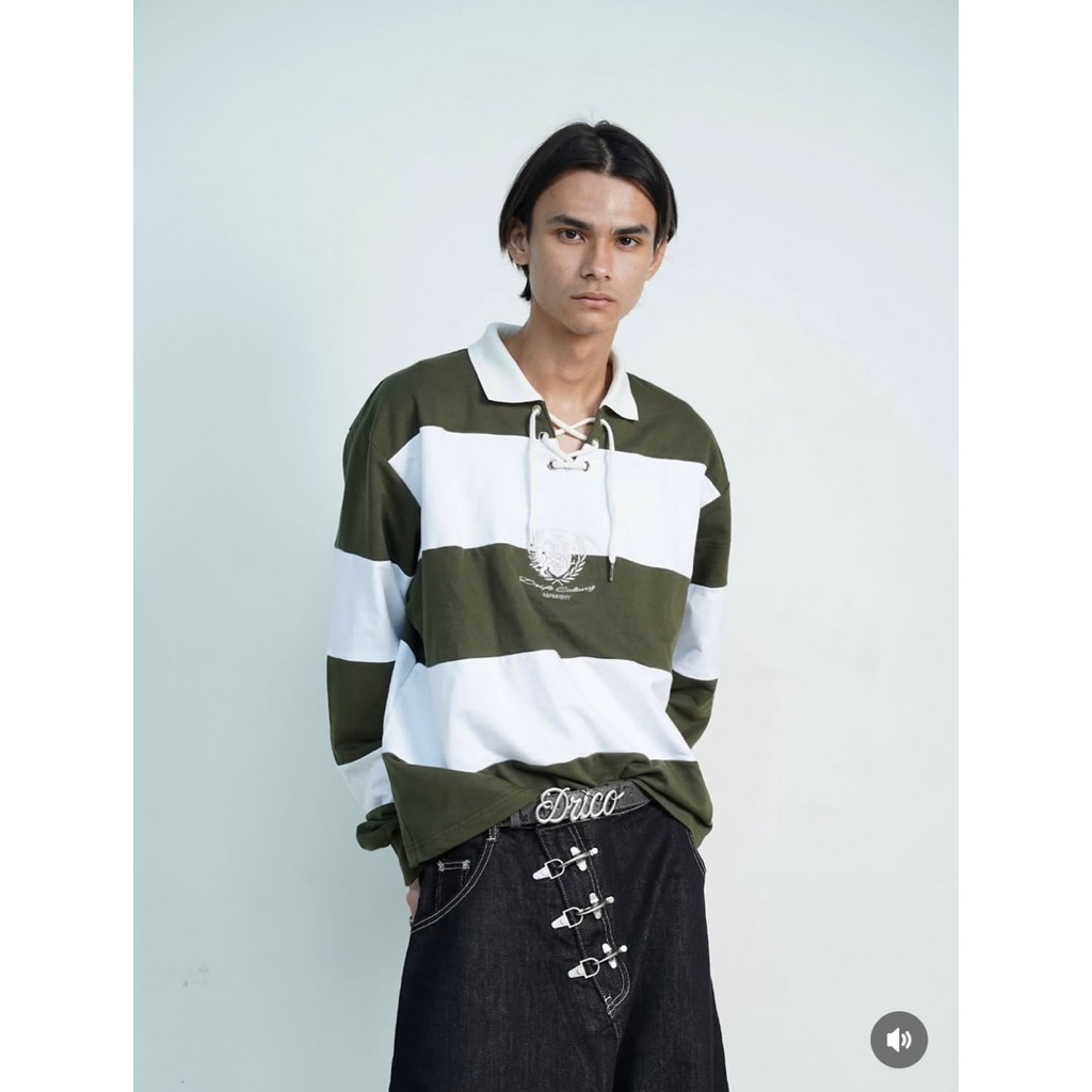DRIFT COLONY DRICO OXFORD STRIPE RUGBY