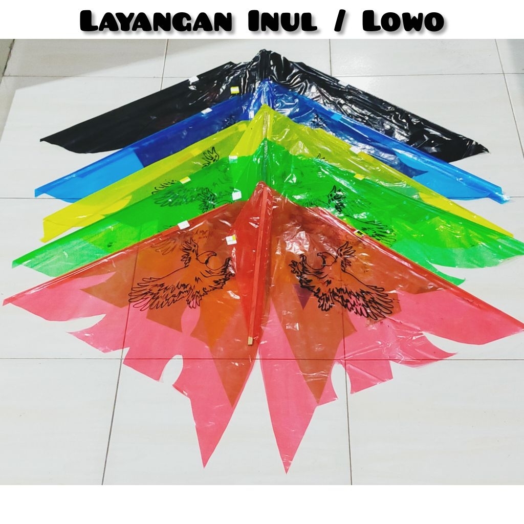 (10 Pcs) Layangan Plastik Inul / Layangan Lowo / Layangan Kelelawar Murah