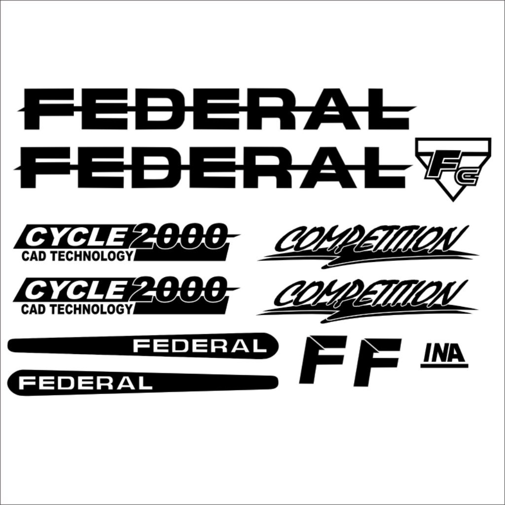 Cutting sticker sepeda FEDERAL COMPETITION ALOY