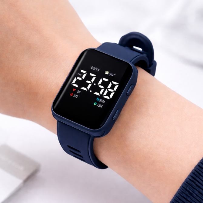 Jam Tangan Anak Laki Laki Digital LED Anti Air Anak Kecil Usia 3 Tahun