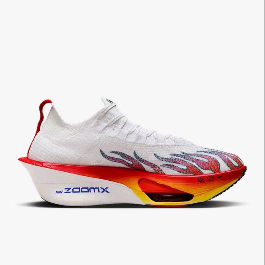 Sepatu Lari Zoom Alphafly 3 White/Black/University Red/Habanero Red Olahraga