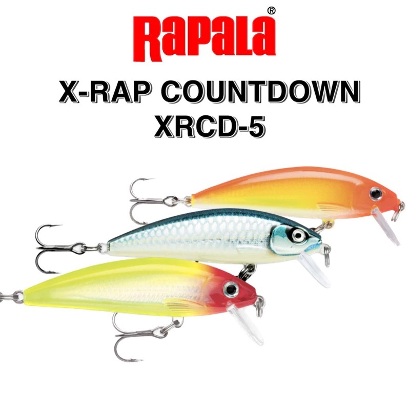 Lure Rapala X Rap Countdown Sinking Minnow - Umpan Casting XRCD05 5cm 4g 0.6-1.2m