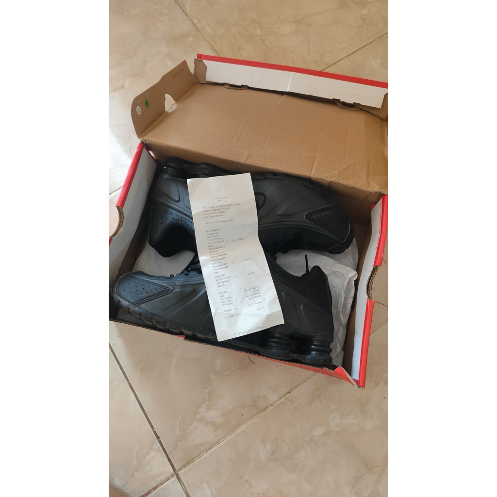 NIKE SHOX R4 FULL BLACK 100% ORIGINAL