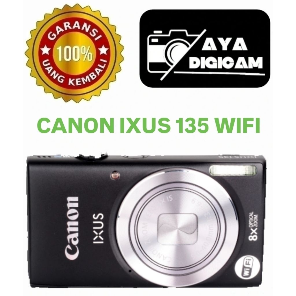 KAMERA CANON IXUS 135 KAMERA POCKET DIGICAM WIFI-SLIM
