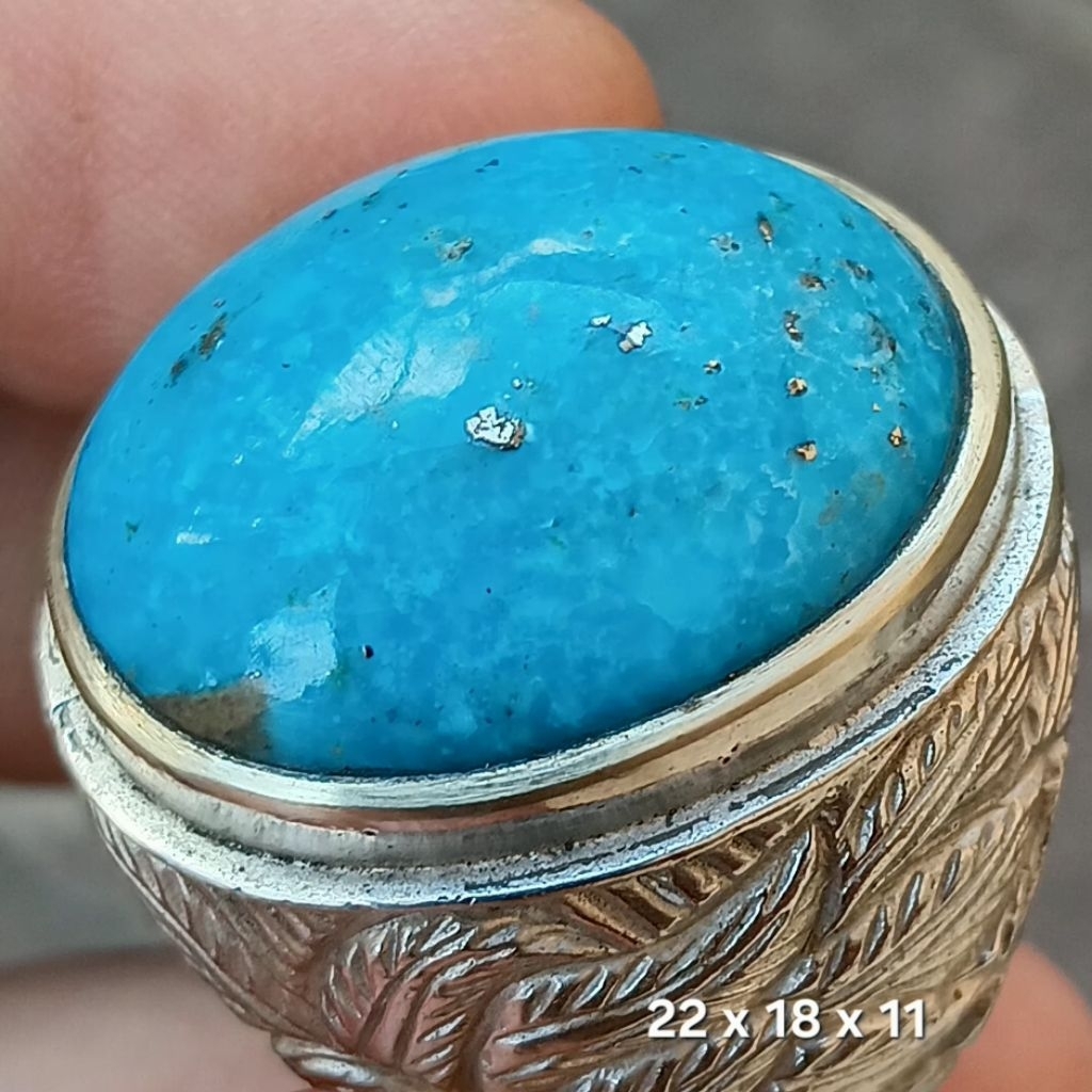 NATURAL BATU PIRUS PERSIA WARNA BIRU EXOTIC