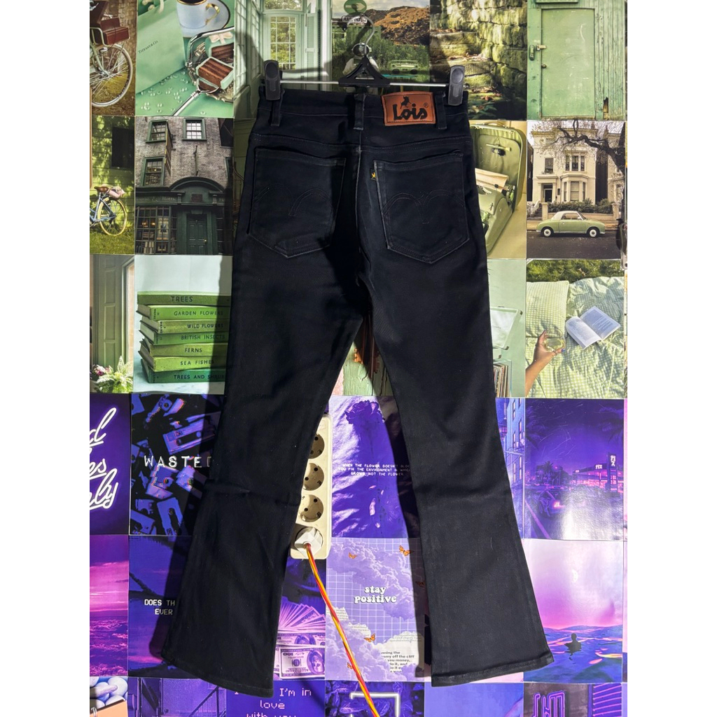 Lois Black Bootcut Jeans Size 26 Preloved