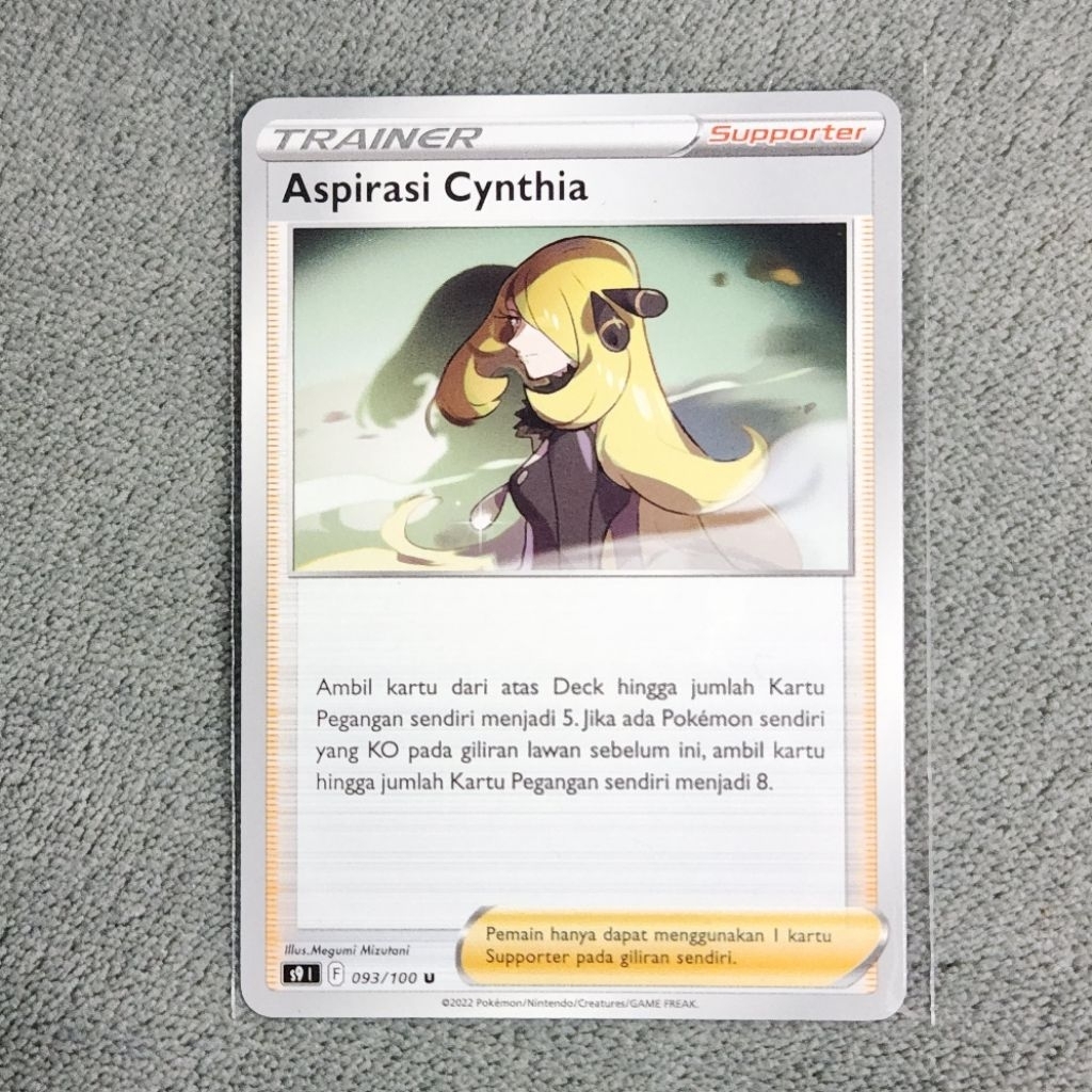 Aspirasi Cynthia Pokemon Card ID [Uncommon] - Original TCG s9 Kartu Trainer Supporter Indonesia Kole
