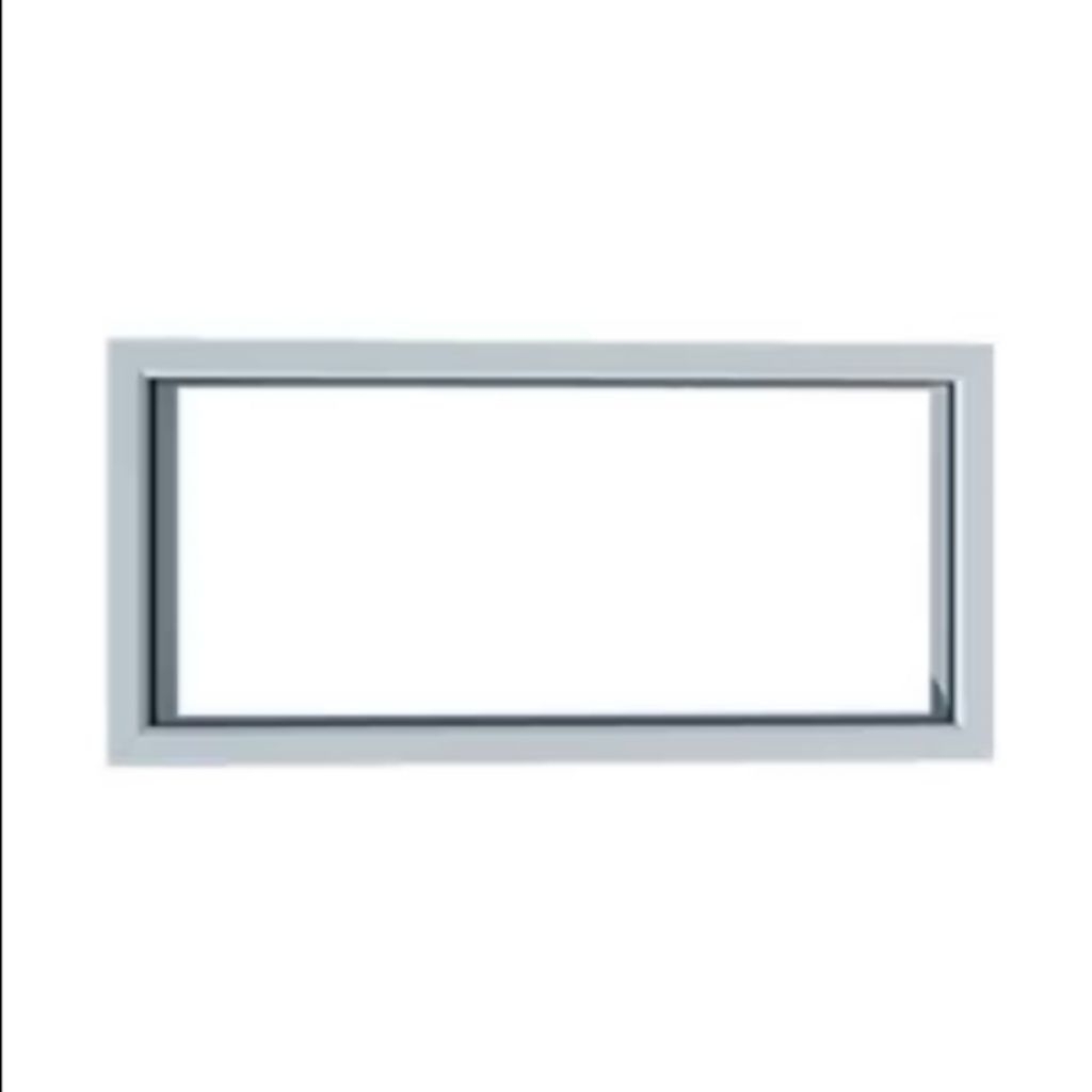 Jendela aluminium kusen 3"kaca mati.