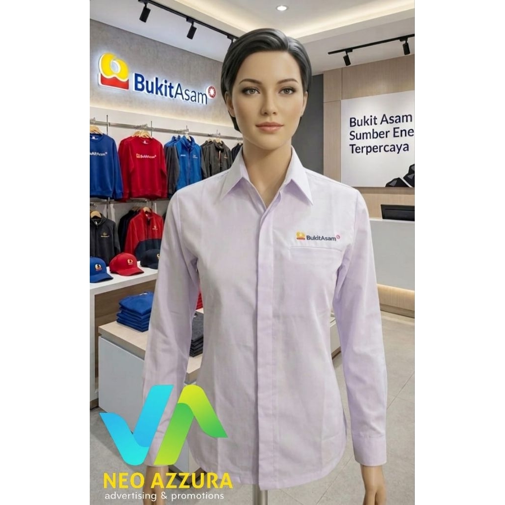 Kemeja Perempuan PT Bukit Asam Terbaru Seragam Kerja Bukit Asam