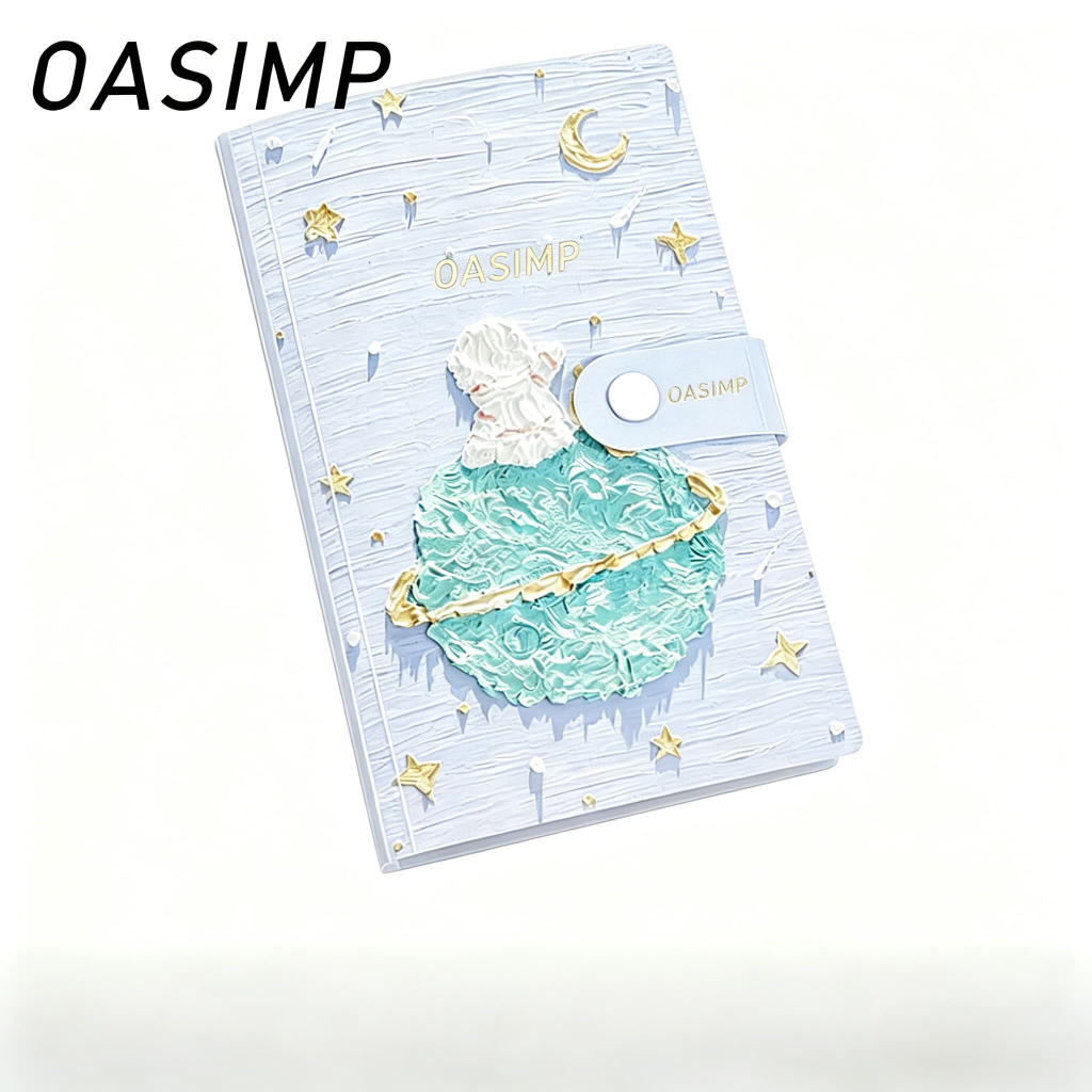 OASIMP Buku Tabungan Transparan Lukisan Minyak Album Keluarga Penyimpanan Uang Foto Loose Leaf