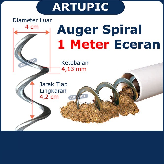 Auger Spiral 1 meter Eceran - Tempat Pakan Otomatis Ayam Feed Line