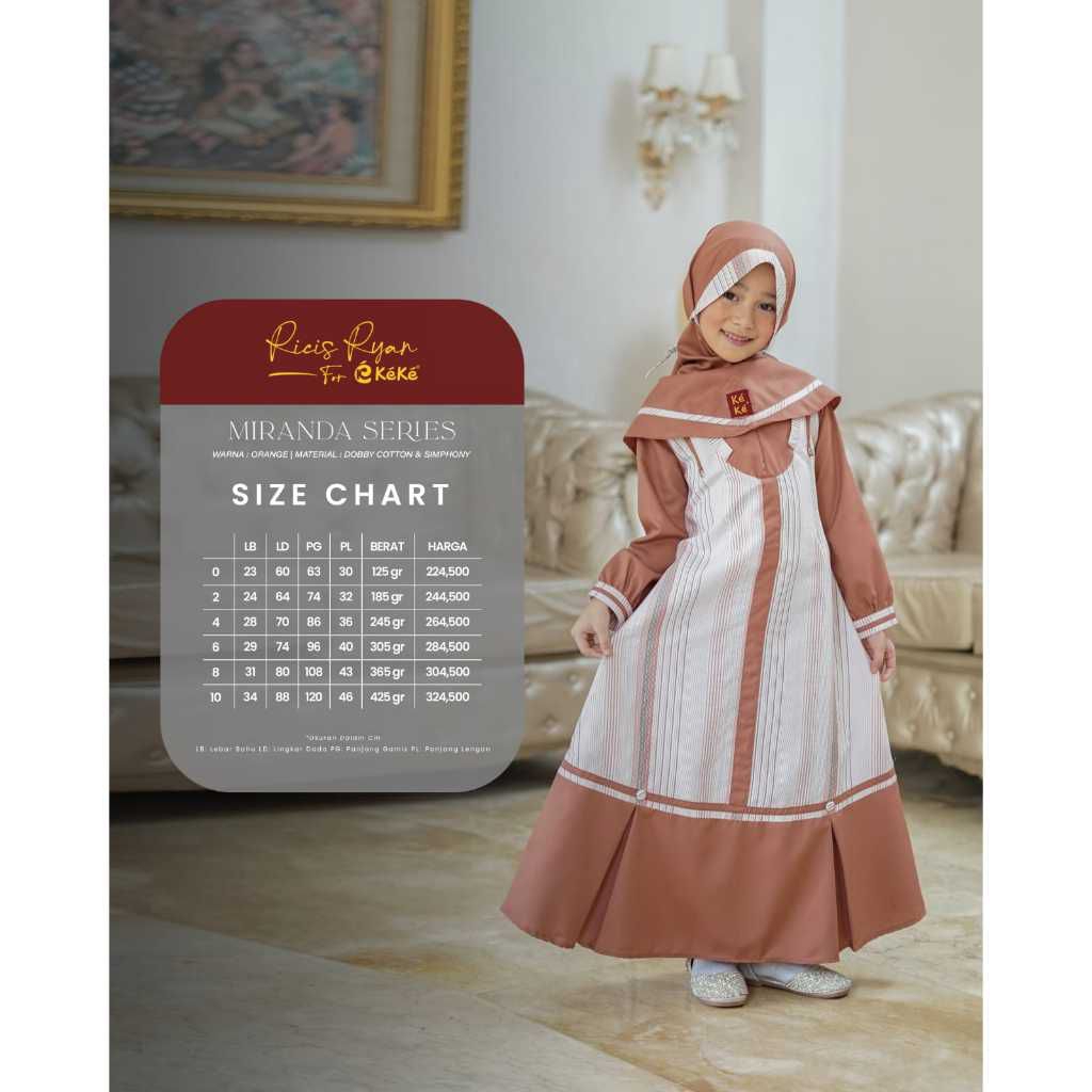 Gamis Anak Miranda Orange/keke/riaricis