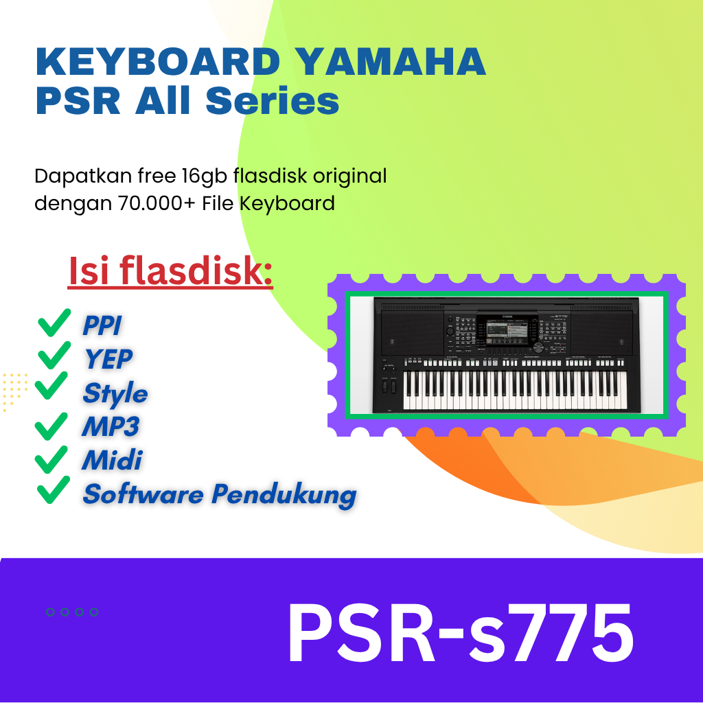 Jual Style Dangdut Terbaru Sampling Yamaha PSRs 775 Gratis Flasdisk 16gb
