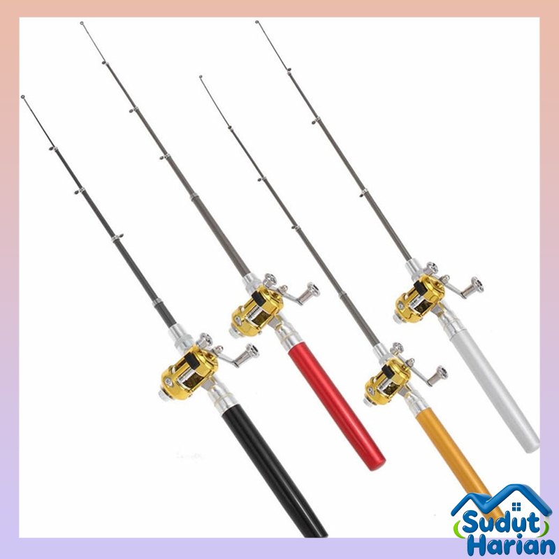 Ruparuma Mini Fishing Rod Pena Satu set. Joran Pen mini Pancing Joran pancing mini portabel. Paket j