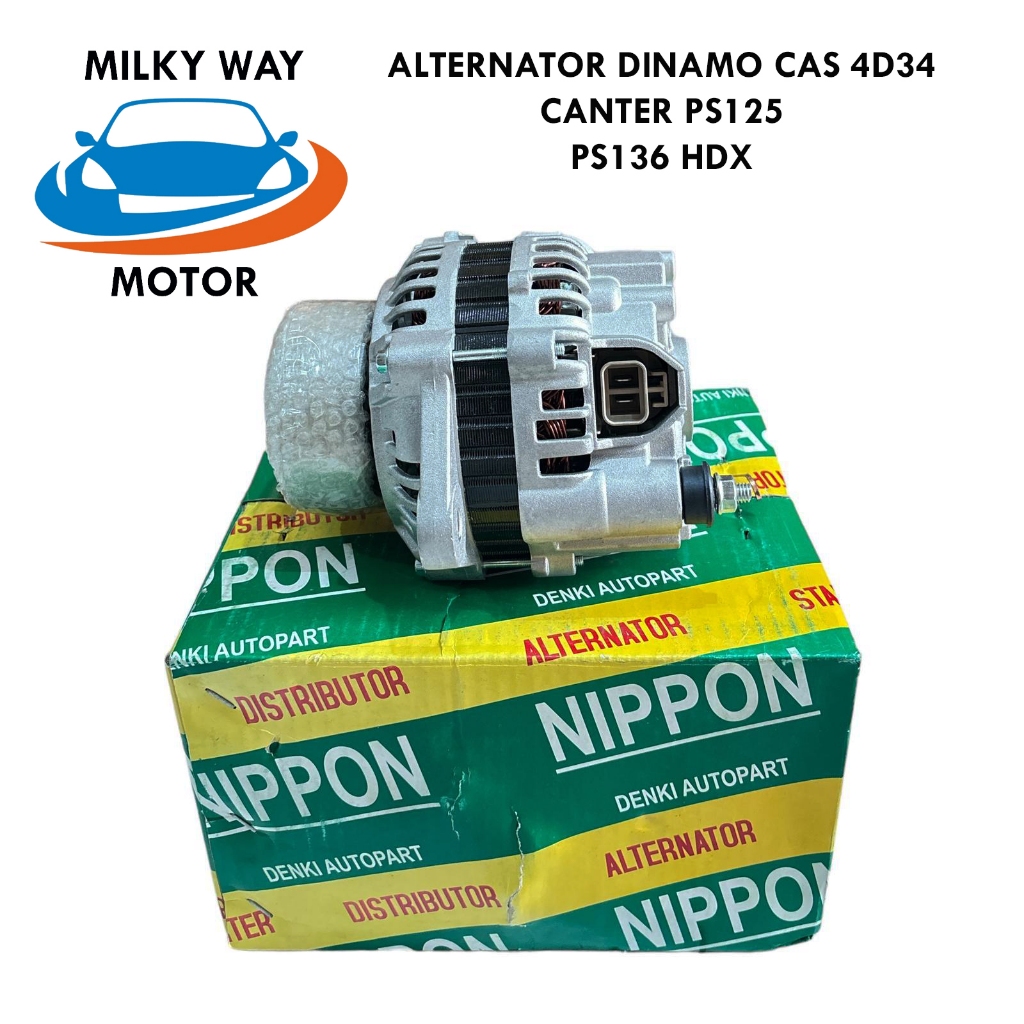 ALTERNATOR PS110 PS125 PS136 HDX 4D34 DINAMO AMPERE CANTER INTERCOOLER 24V ORIGINAL NIPPON SUPER AWE