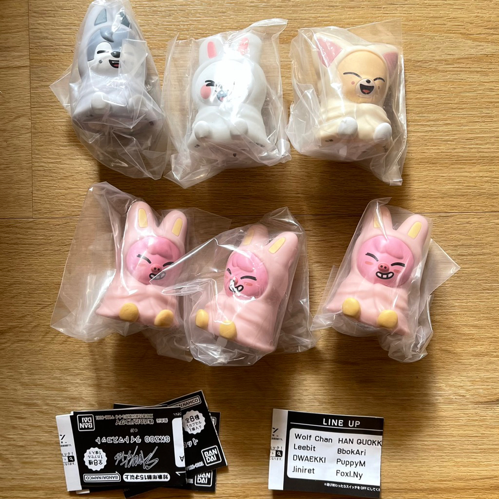 Merchandise SKZ - 6 SKZOO Small Figure Accessories (1 Wolfchan, 1 Leebit, 1 Foxiny, 3 Dwaekki)
