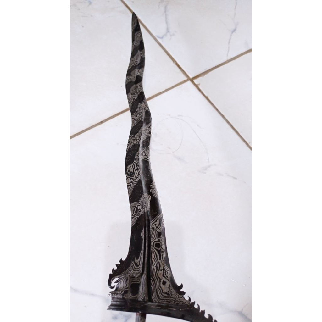 keris Bali pamor banyu Mili bilah 40cm