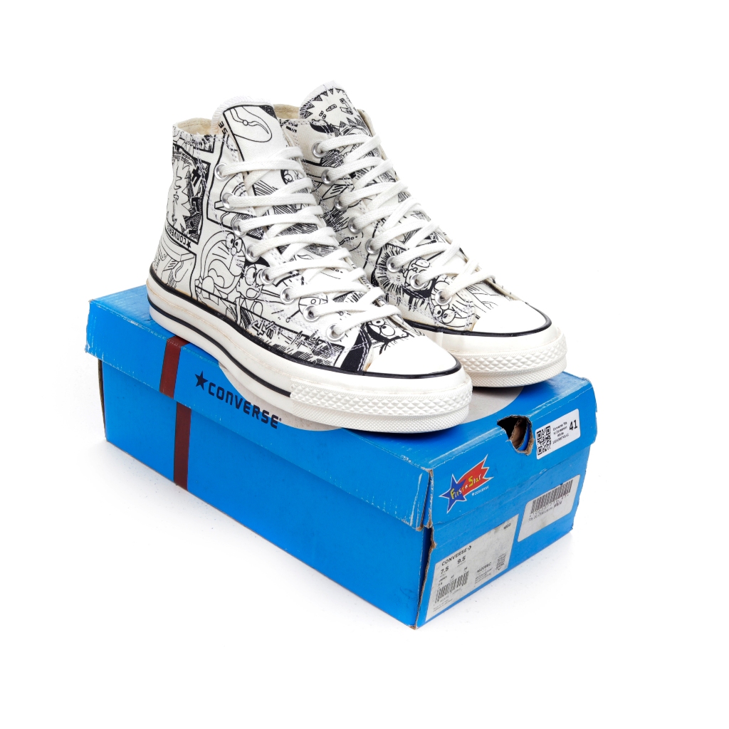 (SLKCK) Sepatu Sneakers Converse 70s Hi Doraemon White