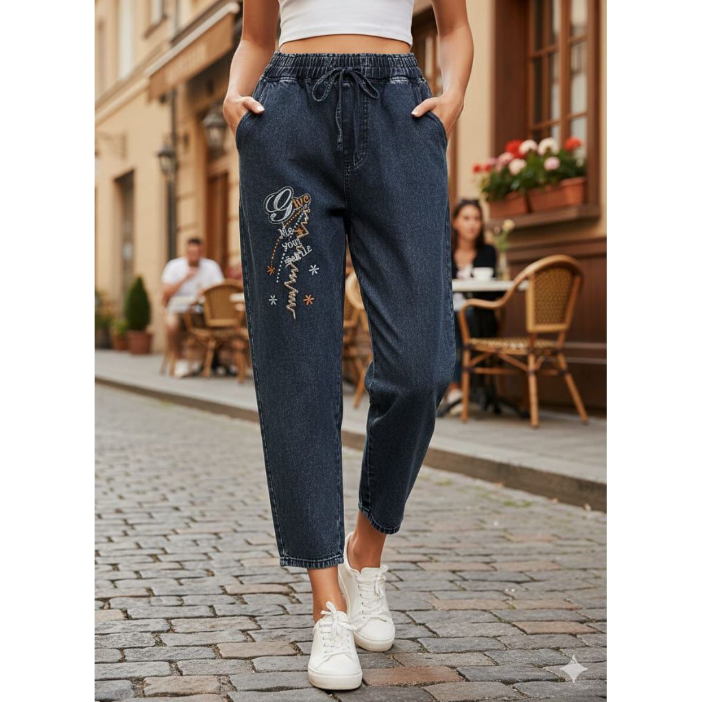 Celana denim import wanita, celana jeans wanita