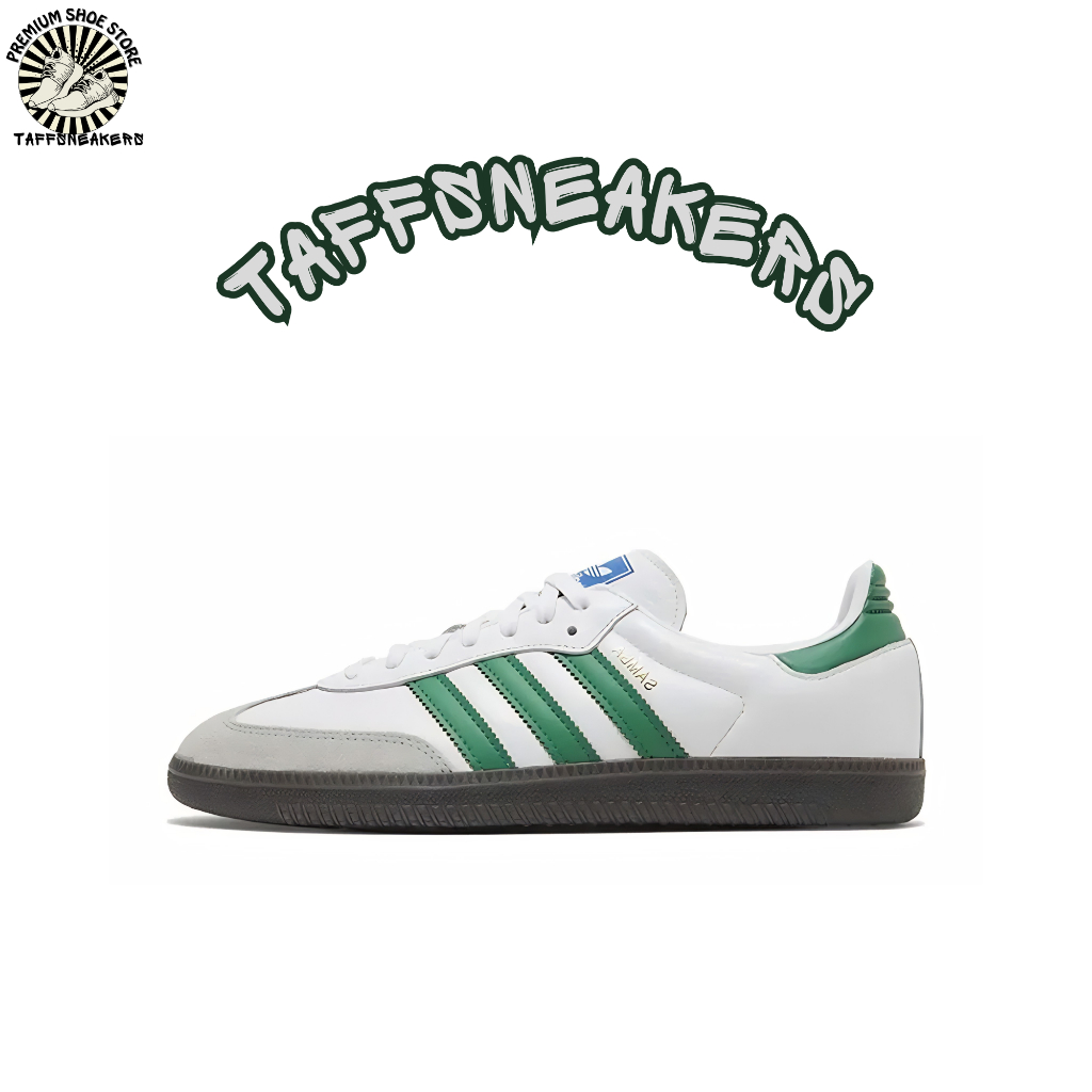 Sepatu Adidas Samba OG White Green