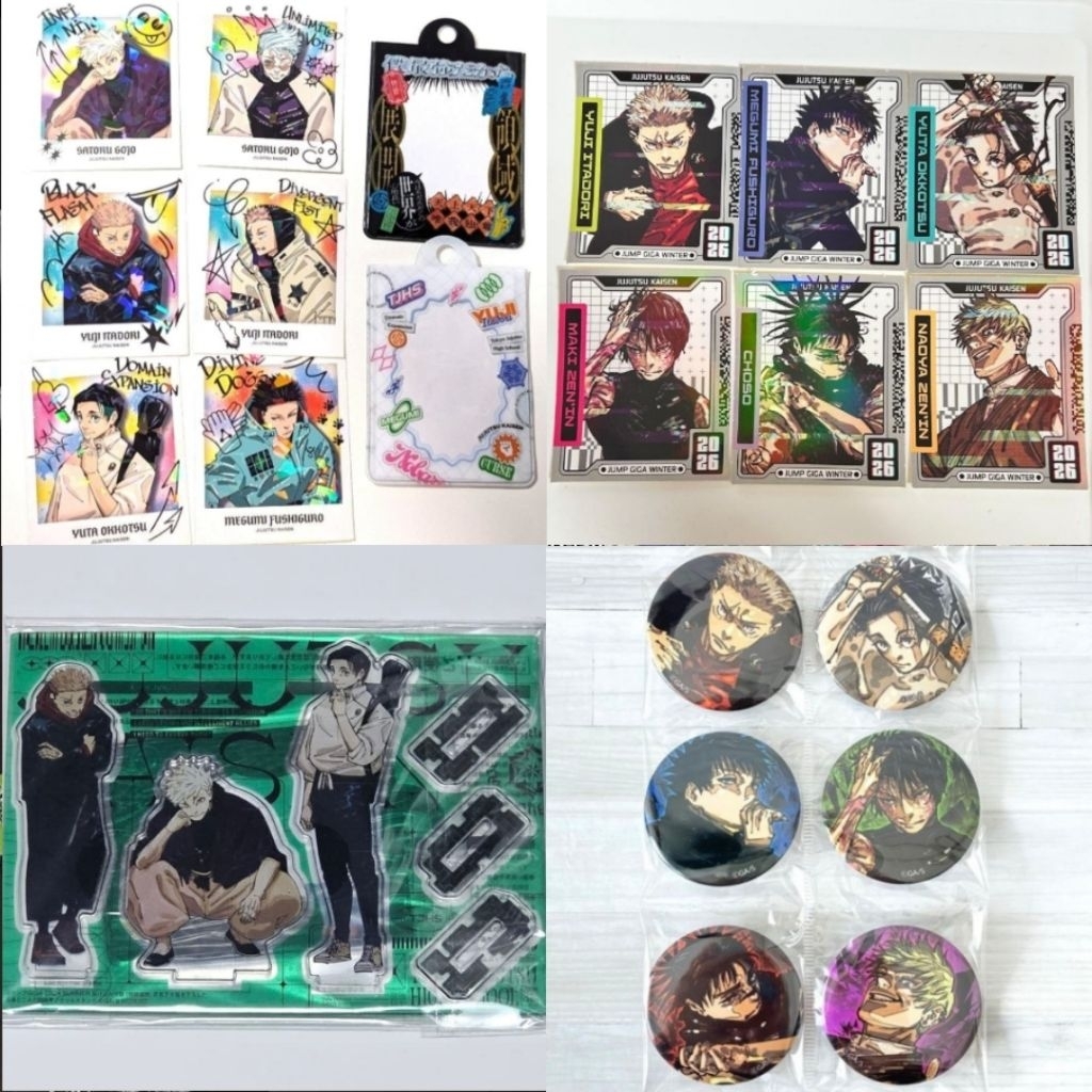 OFFICIAL Jump Giga Summer 2024 Jujutsu Kaisen Cahol Pin Acrylic Stand & Jump Giga 2026 Winter Pin St