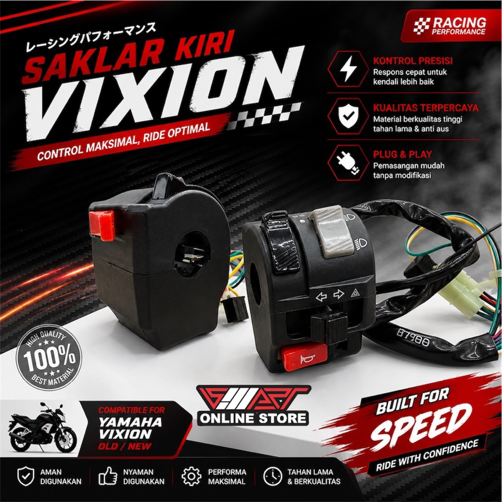 SAKLAR KIRI VIXION + HAZARD
