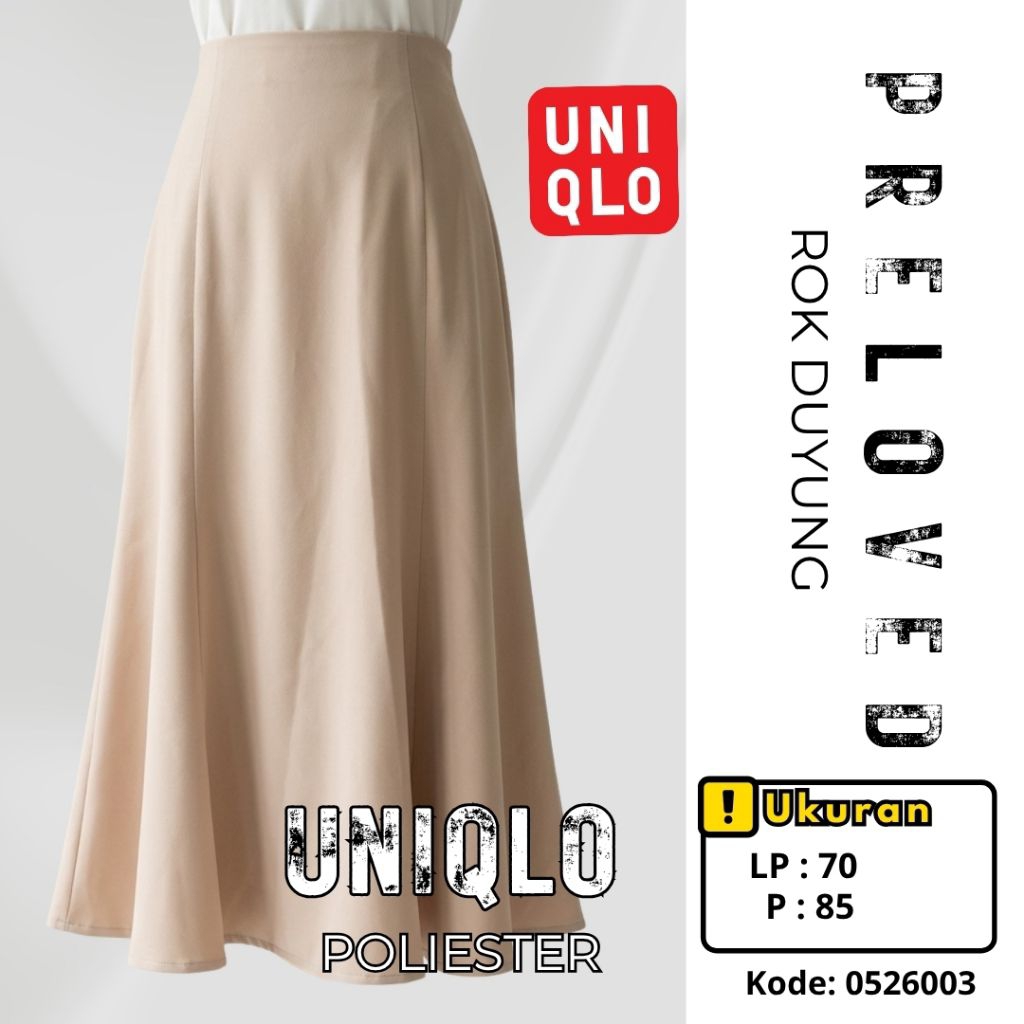 Rok Duyung Uniqlo (LP:70 /P:85) Coklat Cream