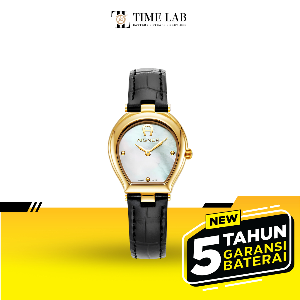 JAM TANGAN WANITA AIGNER AGW.238001 TRANI MOP LEATHER ORIGINAL TIMELAB