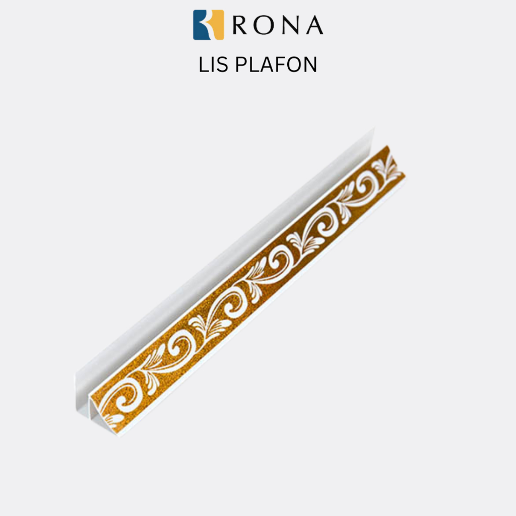 RONA - Lis Plafon PVC Motif Scroll Gold Ceiling Border