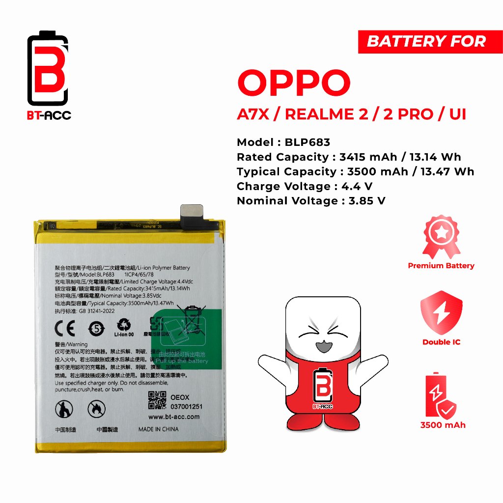 BATERAI OPPO A7X/REALME 2/2 PRO/UI BLP683 BT-ACC