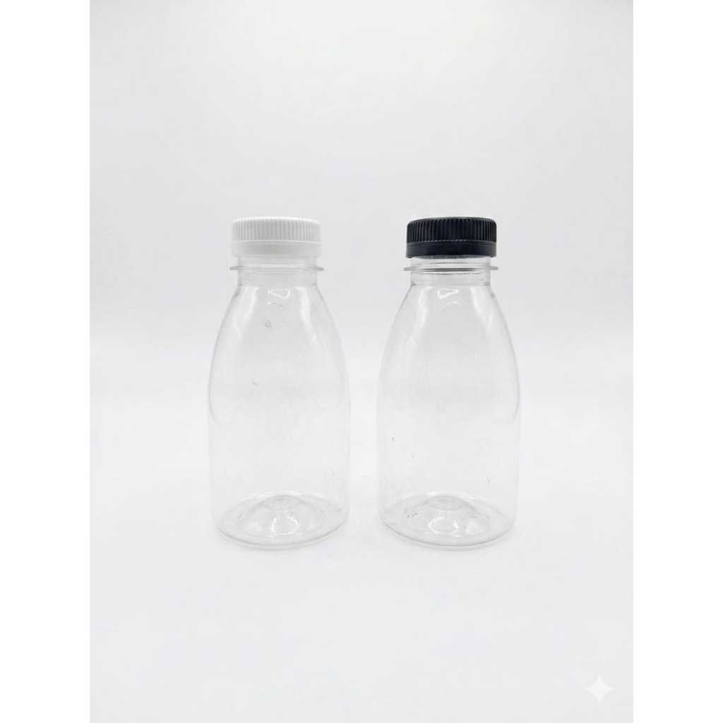 Botol Cantik 150 ml SN / Botol Plastik 150 ml SN / Botol minuman / Botol Cantik PET / Tutup SN Hitam