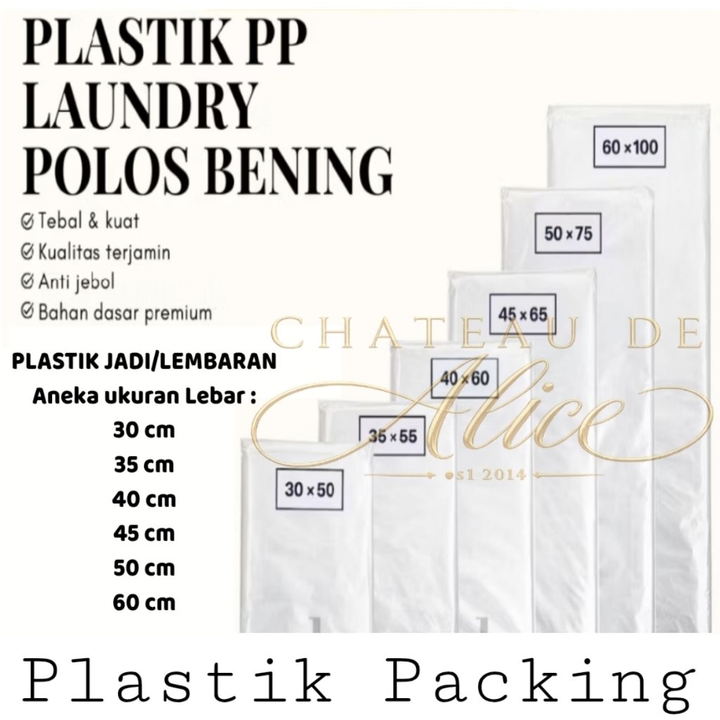 PLASTIK LAUNDRY KILOAN Plastik Packing Loundry Lembaran 50 x 70 NEW