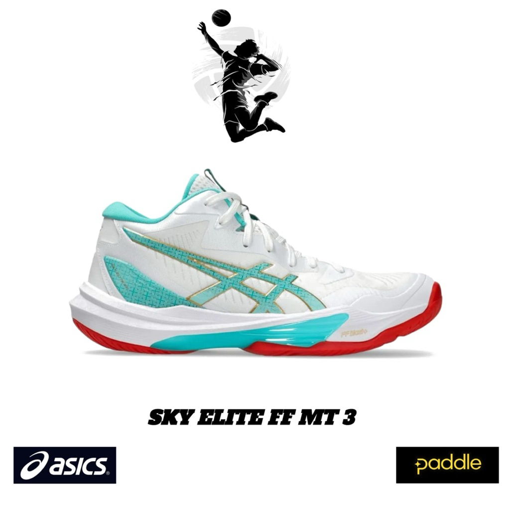 Sepatu Volly Womens Asics Sky Elite FF MT 5 White Sea Glass Original