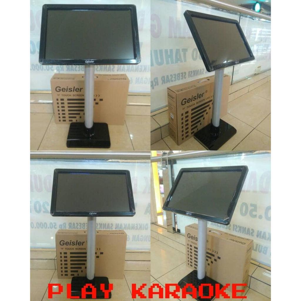 MONITOR TOUCH SCREEN GEISLER 19" BISA PC KARAOKE & PLAYER