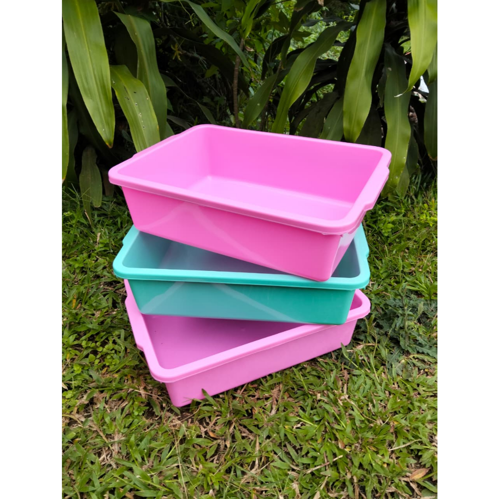 Bak Tempat Pasir Kucing Besar Bak Persegi MyPlast Serbaguna Cat Litter Box Size Jumbo Kotak Penyimpa