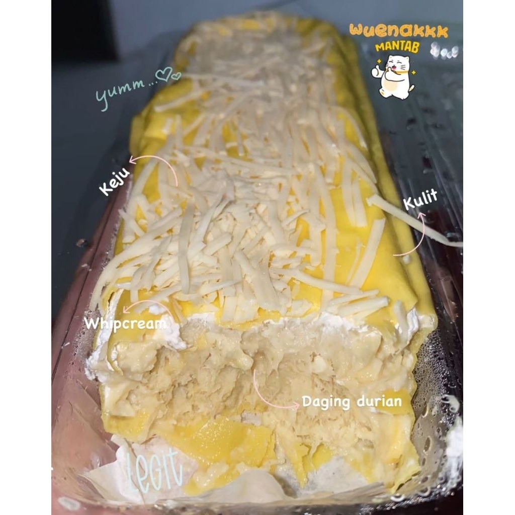 Pancake durian roll /Pancake roll durian