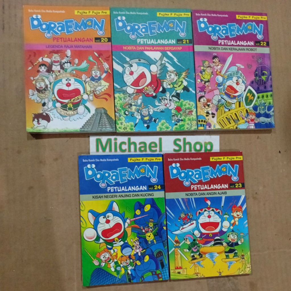 SET Komik Doraemon Petualangan nomer 20 21 22 23 24 Fujiko F Fujio Pro ( Cover Warna ) 2017 Langka