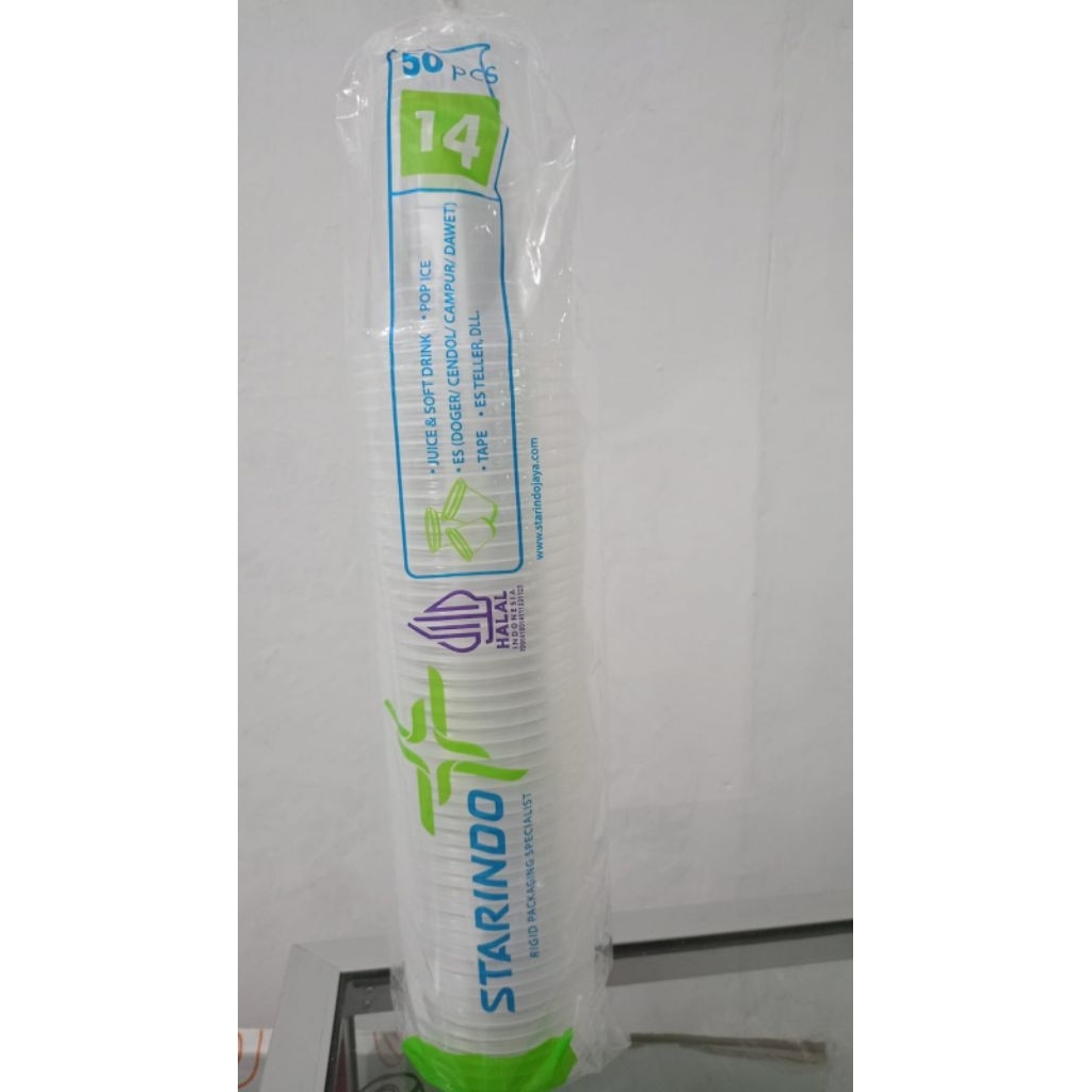 gelas plastik starindo 14 oz