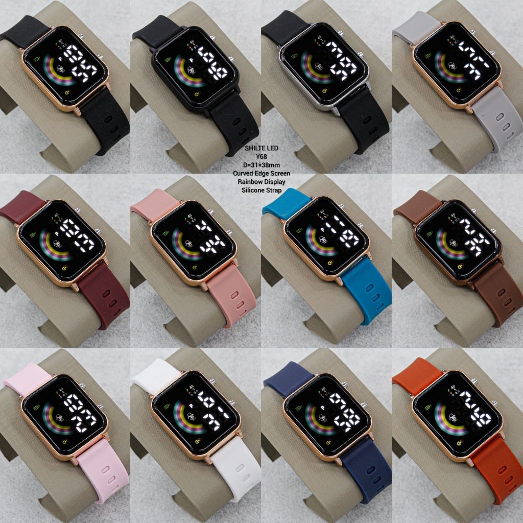 JAM TANGAN LED TALI KARET SILIKON BUAT COWOK/CEWEK
