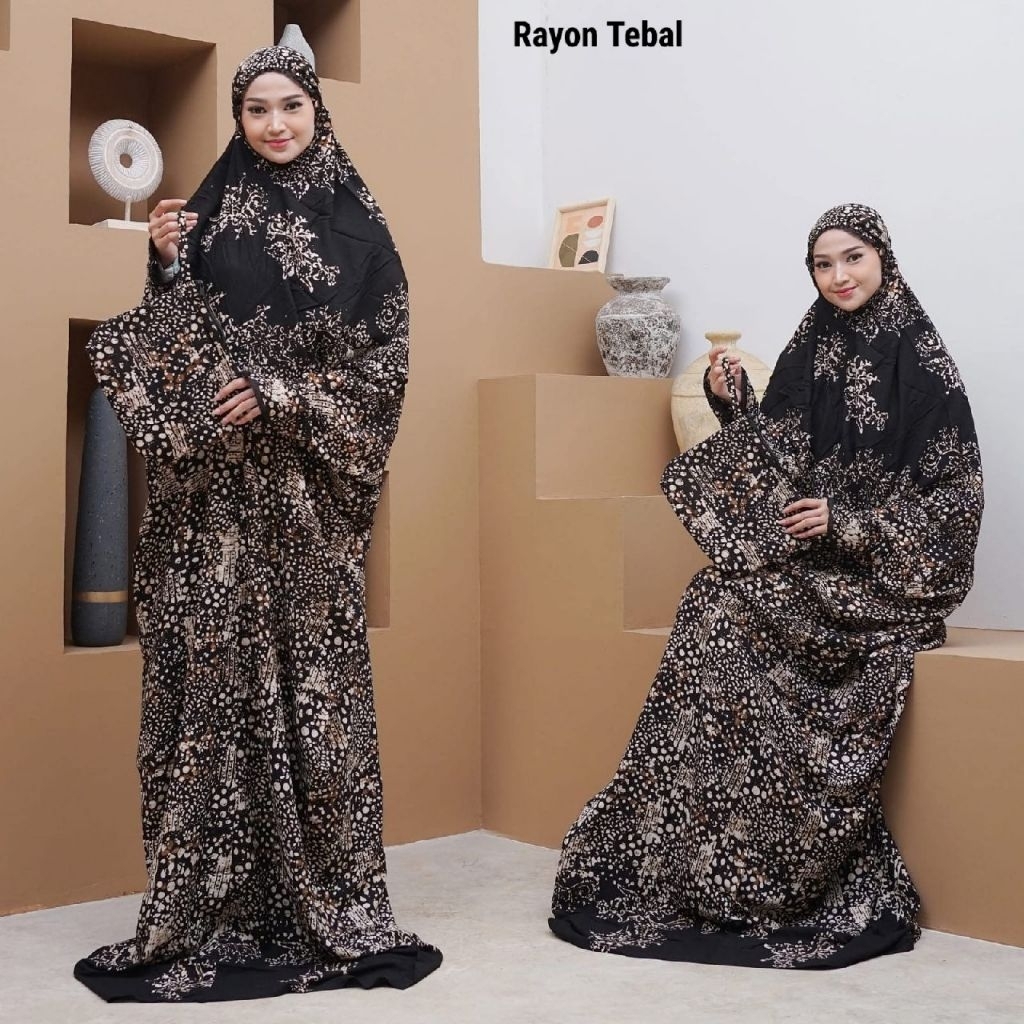 mukena dewasa mukena lajuran adem rayon tebal mukenah terusan mukena batik pekalongan