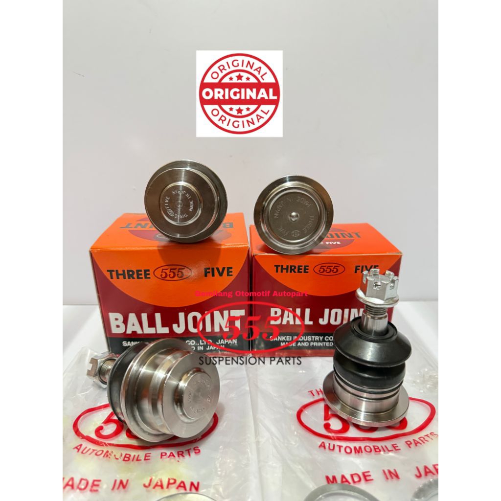 BALL JOINT UP+BALL JOINT LOW INNOVA HILUX SINGLE CABIN FORTUNER 2005-2015 MEREK 555 ORIGINAL JAPAN