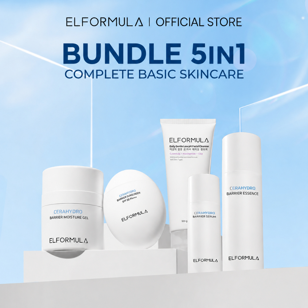 ELFORMULA  Bundle 5in1 All in One Routine - Complete Basic Skincare - Moisturizer Calming Pelembab W