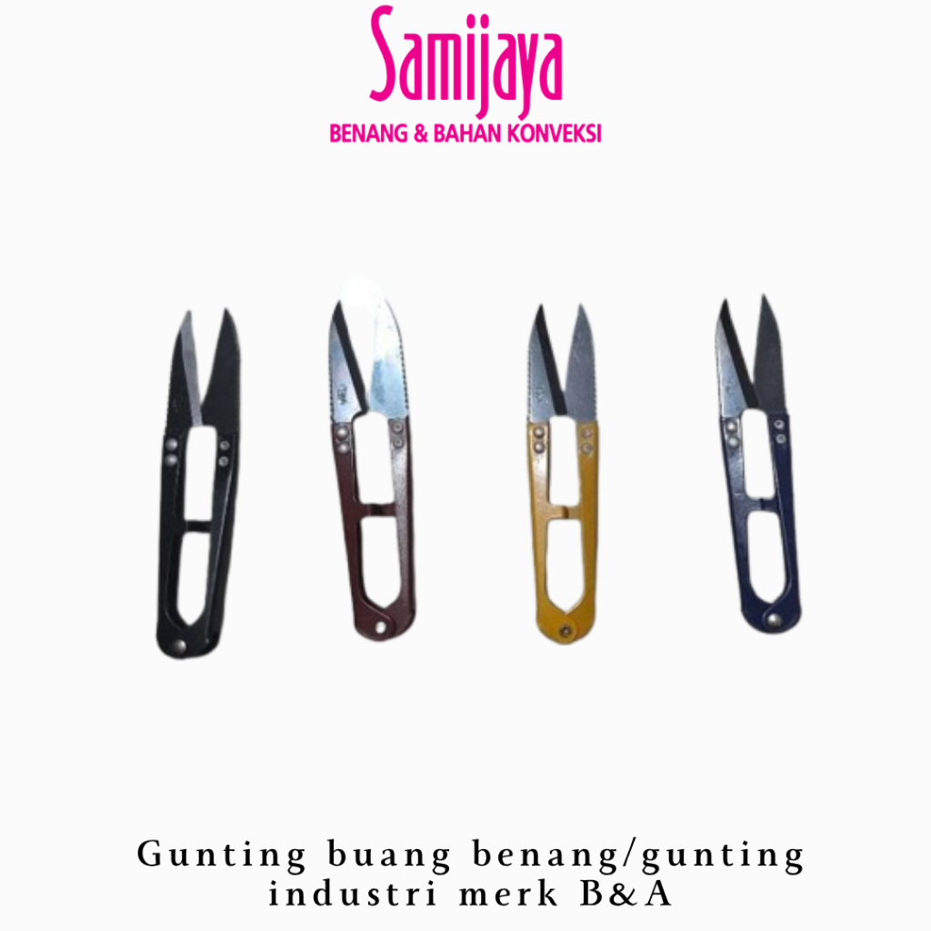Gunting buang benang/gunting industri bergerigi/gunting cetit merk B&A