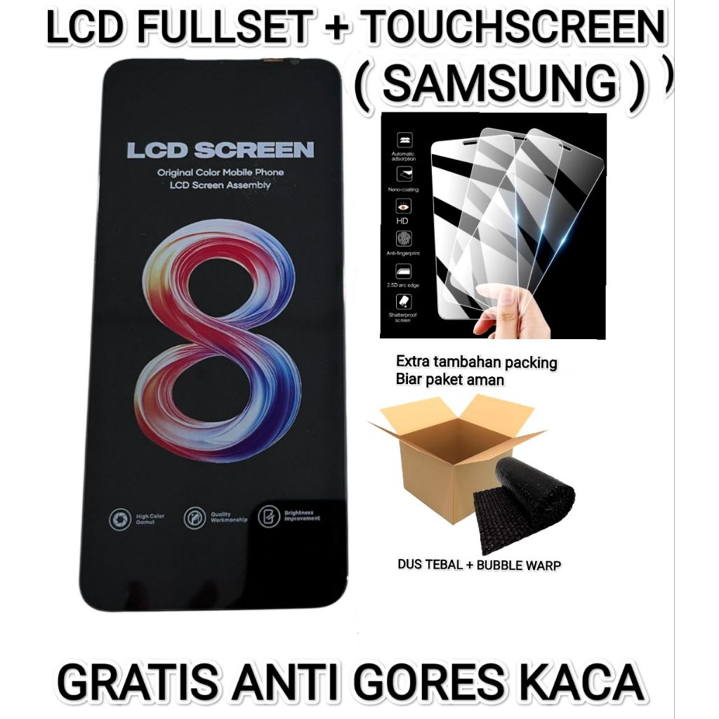 LCD FULLSET SAMSUNG A03S /A02S / A03 / A04E / A025 / A025F / A037F / A035 / M025 / M02S BLACK BY ORI