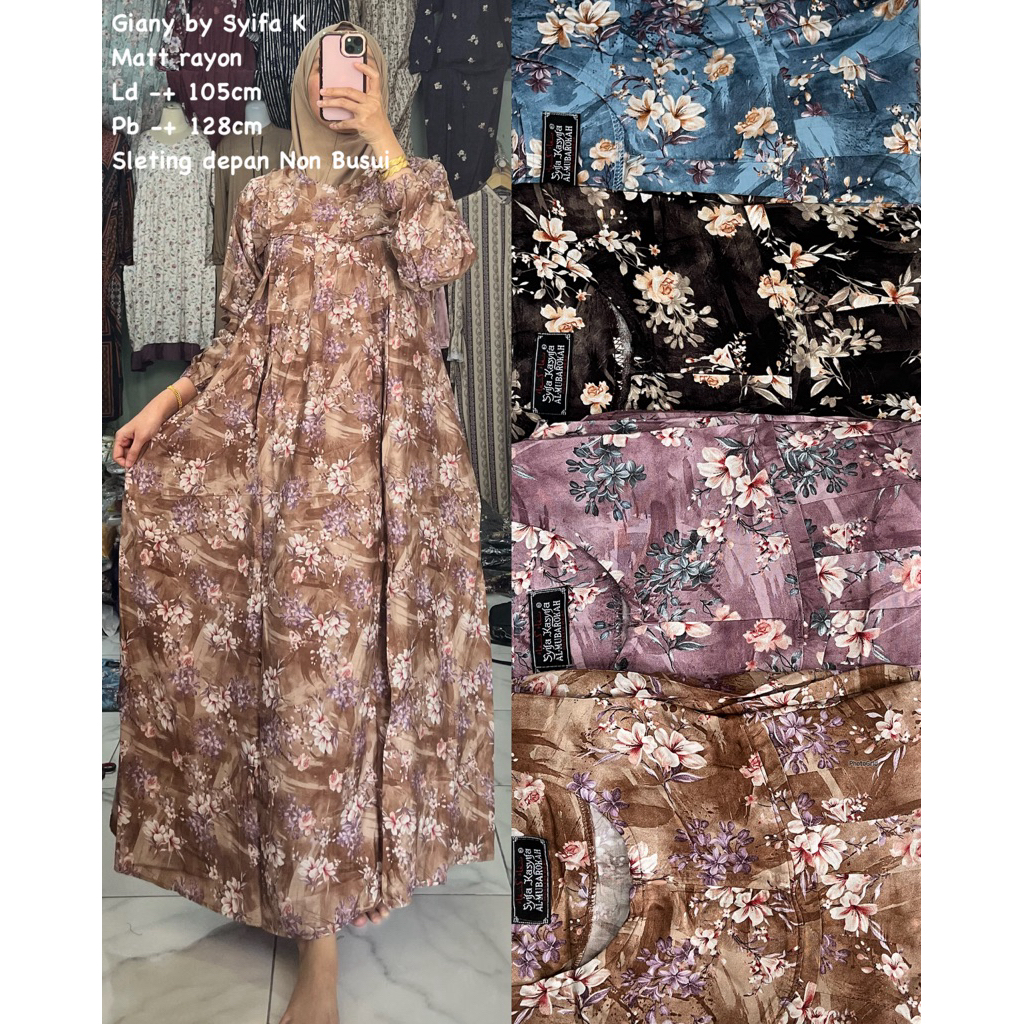 (wajib tanya stock)DRESS RAYON SYIFA KASYIFA/GAMIS/MIDI