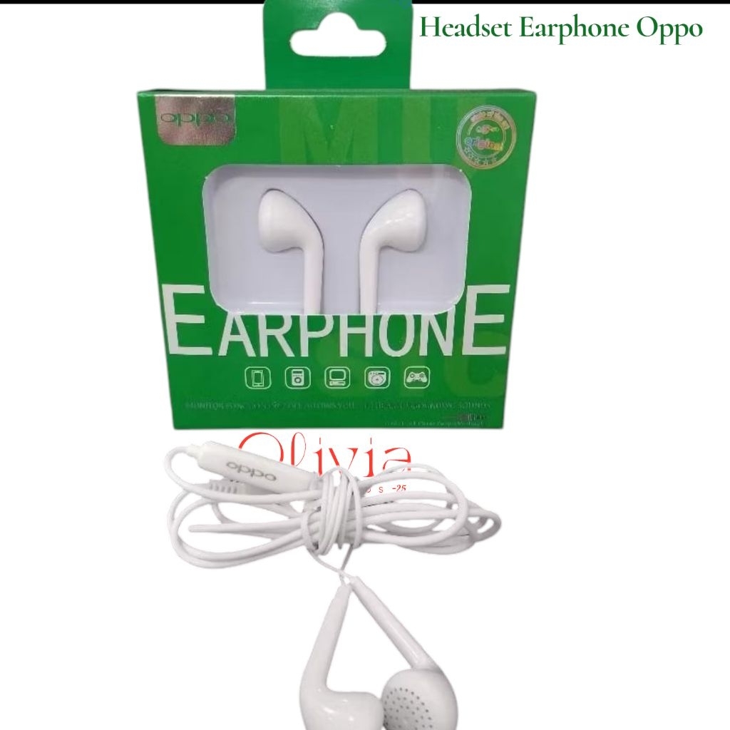 Headset Branded OPPO Earphone HF Original Full Bass
