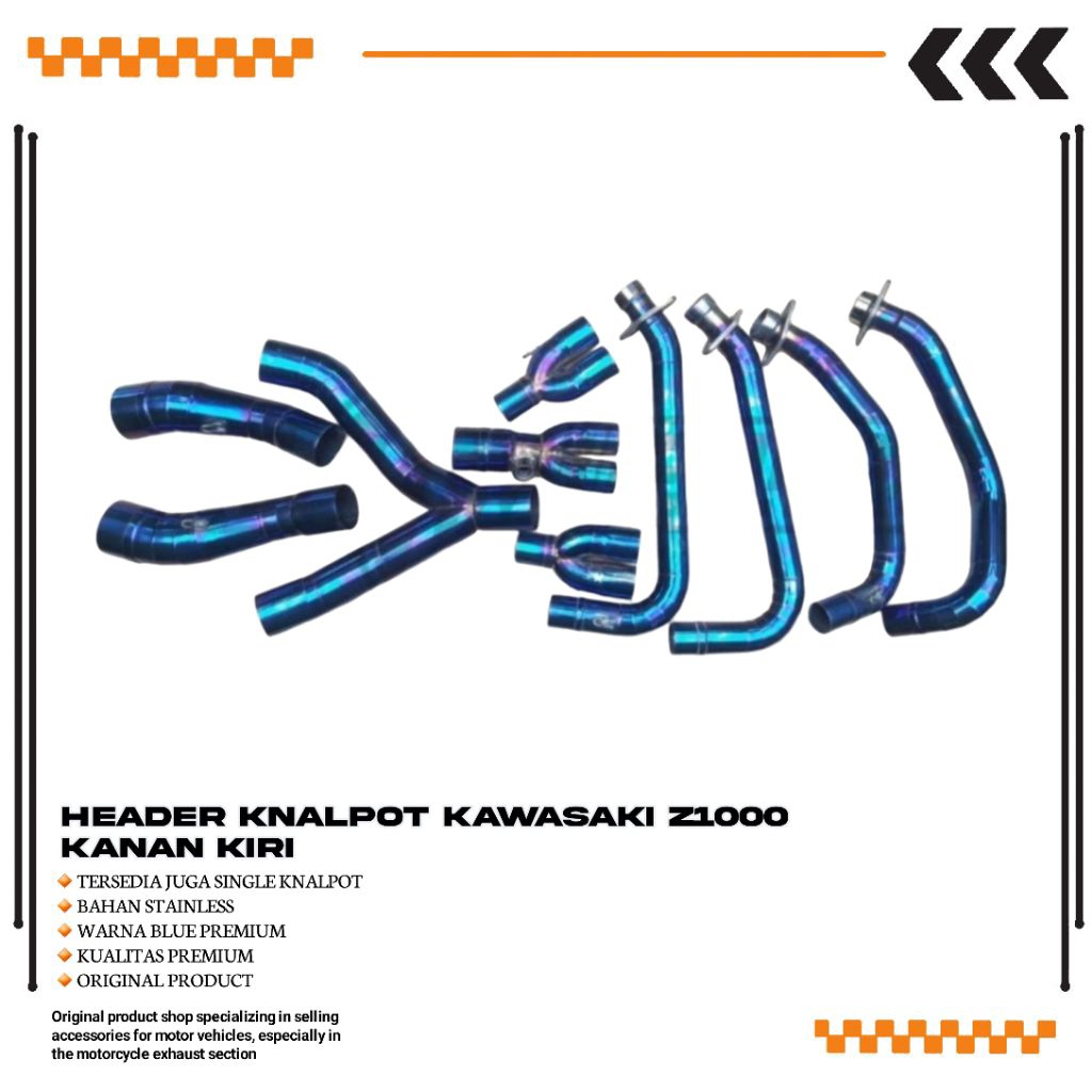 Rockvan original Header Kawasaki Z1000 kanan kiri dan single knalpot