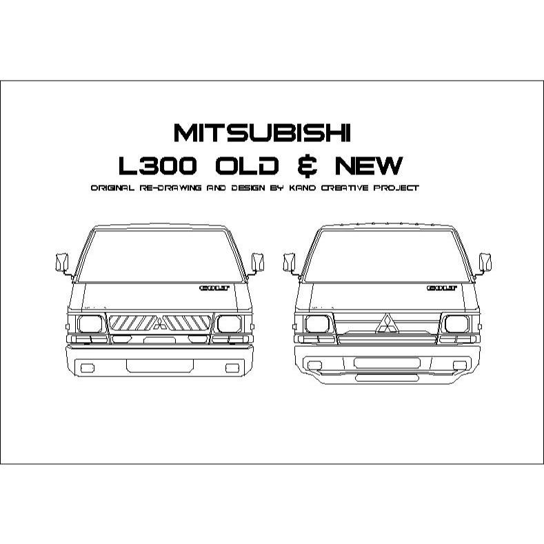 (READY - COD) POLA MINIATUR MITSUBISHI L300 OLD & NEW - GAMBAR DETAIL